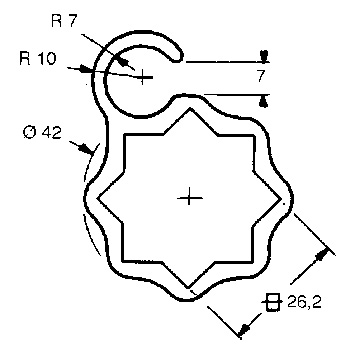 Planenspannprofil Aluminium